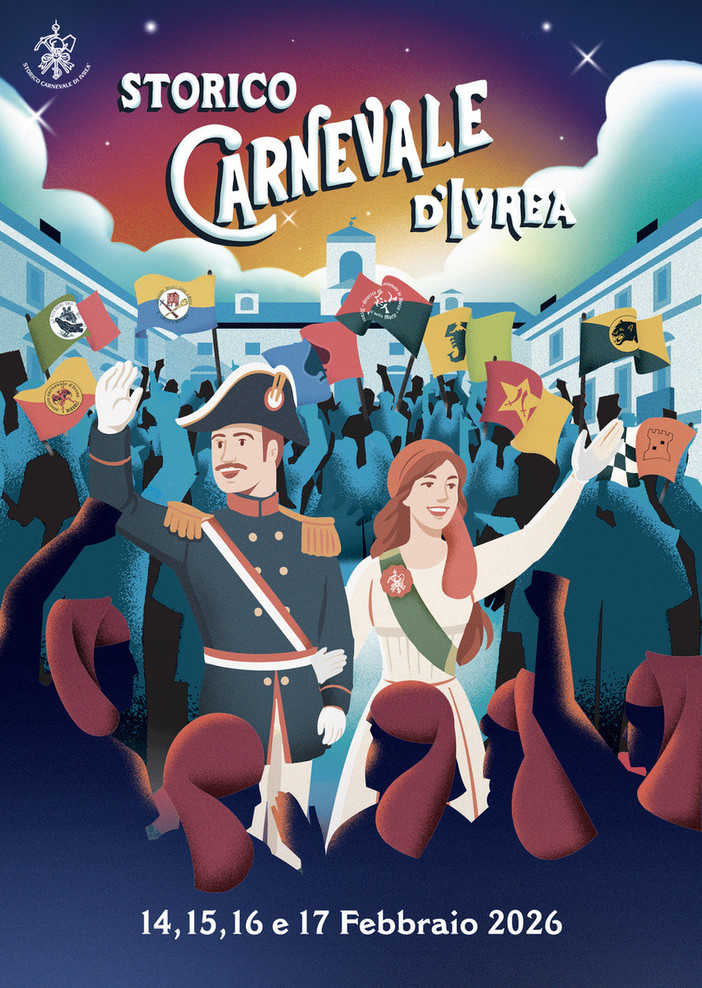 L'immagine ufficiale dell'edizione 2026 del Carnevale di Ivrea