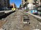 Il cantiere per la pista ciclabile in via Filadelfia