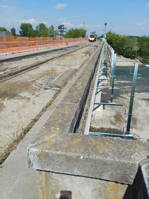 Manutenzione straordinaria sul ponte del Pellice