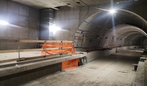 Foto d'archivio dei lavori per la metro