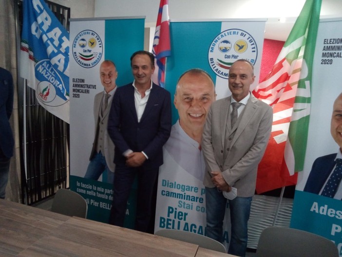 Moncalieri, Cirio a fianco del candidato sindaco del centrodestra Bellagamba: &quot;Anche qui serve un'altra velocità&quot; (FOTO e VIDEO)
