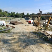 Il cantiere del ponte di Villanova Canavese Il cantiere del ponte di Villanova Canavese