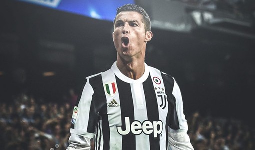 Una immagine di Cristiano Ronaldo in maglia bianconera