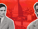 Calvino e Pasolini su sfondo rosso Calvino e Pasolini su sfondo rosso