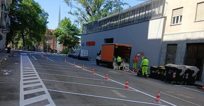 La nuova ciclabile di via Mondovì