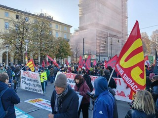 Corteo di protesta nelle strade di Torino Corteo di protesta nelle strade di Torino