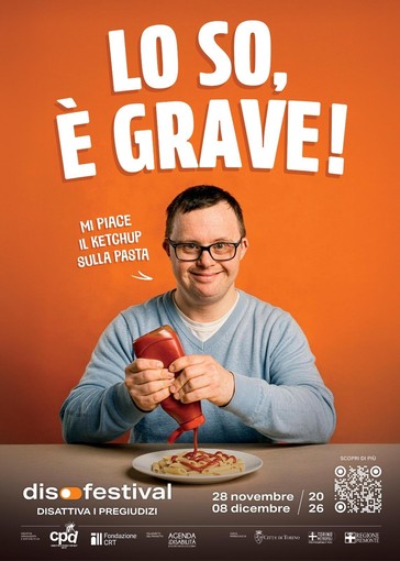 "Pasta con il ketchup: lo so, è grave". DisFestival 2026 lancia la campagna cittadina contro i pregiudizi "Pasta con il ketchup: lo so, è grave". DisFestival 2026 lancia la campagna cittadina contro i pregiudizi