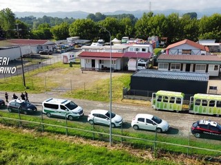 Blitz al campo nomadi di Settimo Torinese