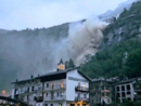La 'cascata' d'acqua sopra l'abitato di Noasca