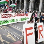Corteo per Gaza a Torino