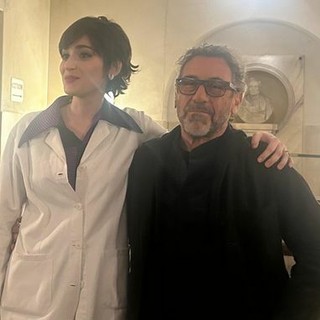 Pilar Fogliati e Riccardo Donna sul set di Cuori 3