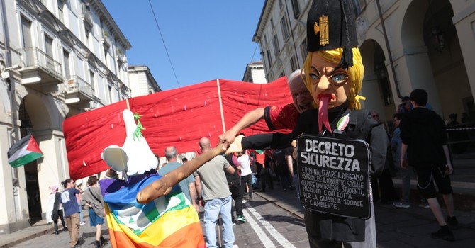 Una immagine del corteo del Primo Maggio dello scorso anno