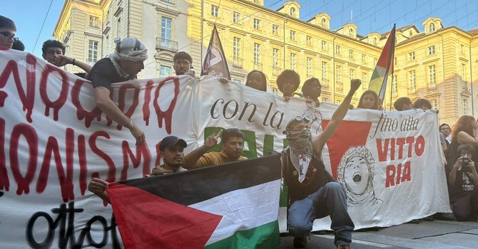 Pro Pal: subito tensioni con le forze dell'ordine, poi torna la calma Pro Pal: subito tensioni con le forze dell'ordine, poi torna la calma