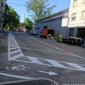 La nuova ciclabile di via Mondovì
