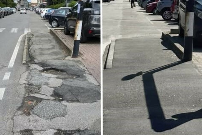 Via San Giacomo a Fornaci, prima e dopo gli interventi Via San Giacomo a Fornaci, prima e dopo gli interventi