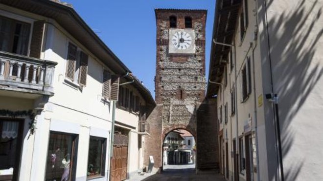 Una immagine del centro storico di Rivalta