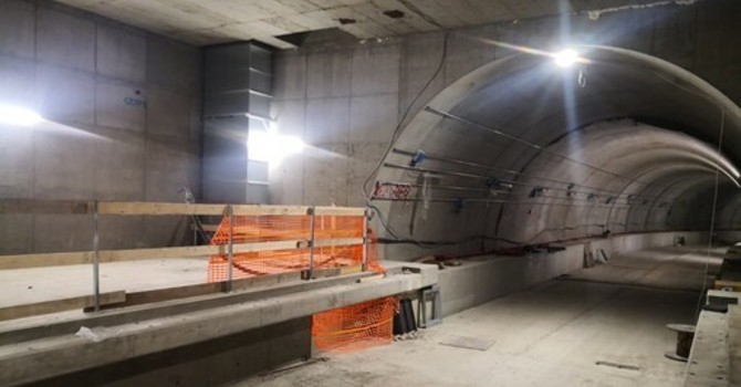 Foto d'archivio dei lavori per la metro