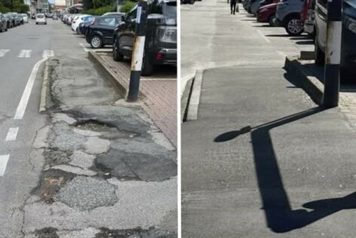 Via San Giacomo a Fornaci, prima e dopo gli interventi