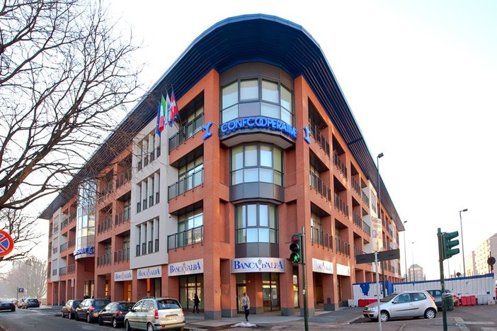 la sede di Confcooperative Piemonte, a Torino
