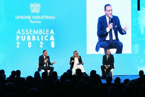 Cirio e Lo Russo sul palco dell'Unione Industriali di Torino