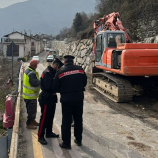 Uno dei cantieri controllati dai carabinieri