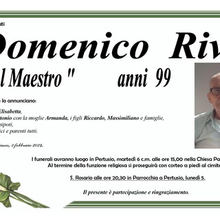 manifesto funebre Domenico Riva
