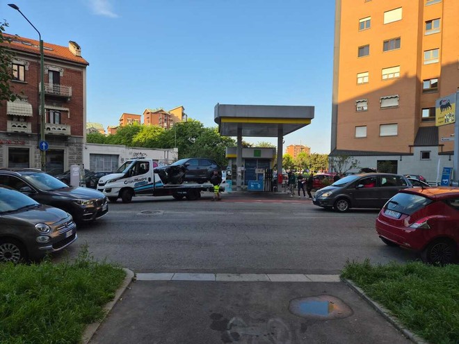 Il distributore di corso Umbria, nella cui vicinanze è avvenuto l'incidente