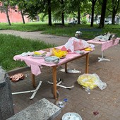 Degrado e sporcizia al giardino Nitti