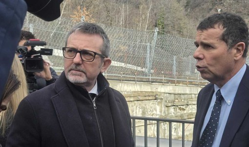 Il sottosegretario Andrea Delmastro a Chiomonte