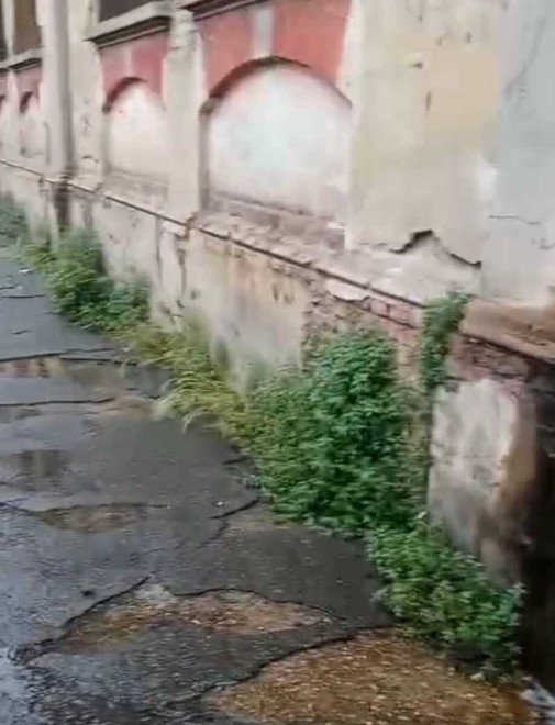 Muri rovinati, infiltrazioni e marciapiedi dissestati: allarme degrado all'ex Opificio Militare Muri rovinati, infiltrazioni e marciapiedi dissestati: allarme degrado all'ex Opificio Militare