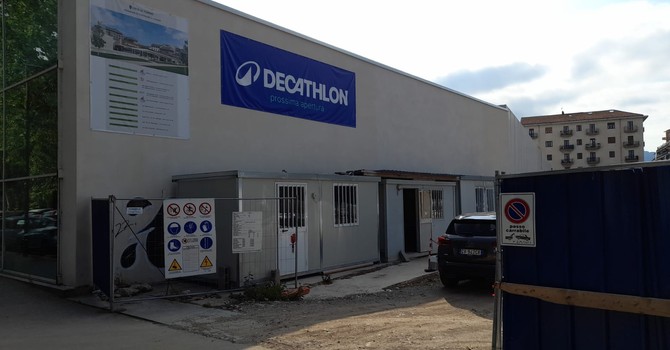 Il punto vendita durante i lavori del 2024