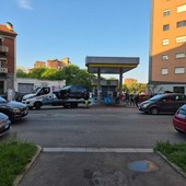 Il distributore di corso Umbria, nella cui vicinanze è avvenuto l'incidente