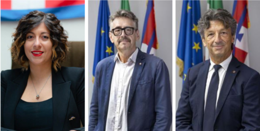 I consiglieri regionali del Movimento 5 Stelle Disabato, Unia e Coluccio