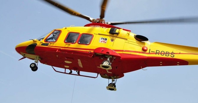 Il piccolo è stato trasportato al Regina Margherita in elicottero