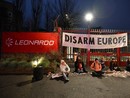 Manifestazione di protesta contro Leonardo