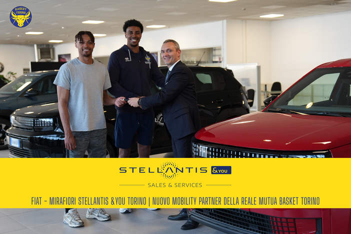FIAT - Mirafiori Stellantis &amp;You Torino è il nuovo Mobility Partner di Basket Torino