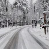 neve in via di Bardonecchia