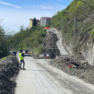 Frana sul colle del Lys: lavori in corso sulla provinciale 197