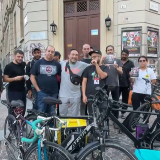 Flash mob dei rider in via Verdi