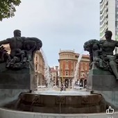Torna a zampillare l'acqua nella fontana Angelica di piazza Solferino Torna a zampillare l'acqua nella fontana Angelica di piazza Solferino