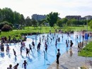 Ripartono i giochi d'acqua al parco Di Vittorio Ripartono i giochi d'acqua al parco Di Vittorio