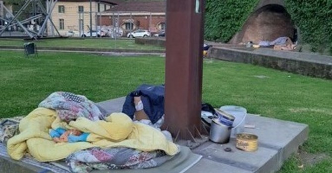 Degrado nella zona delle Porte Palatine Degrado nella zona delle Porte Palatine