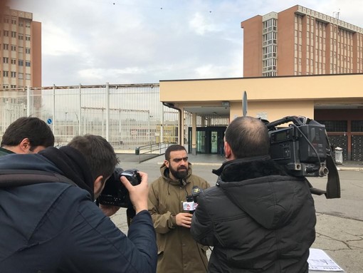 Grimaldi in vista al carcere di Torino