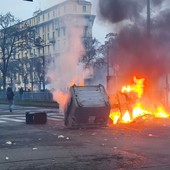 Una immagine degli scontri avvenuti sabato scorso