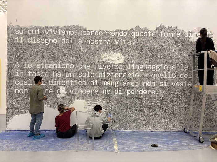 Gam, l’opera di Giuseppe Caccavale con i giovani dell'Accademia Gam, l’opera di Giuseppe Caccavale con i giovani dell'Accademia
