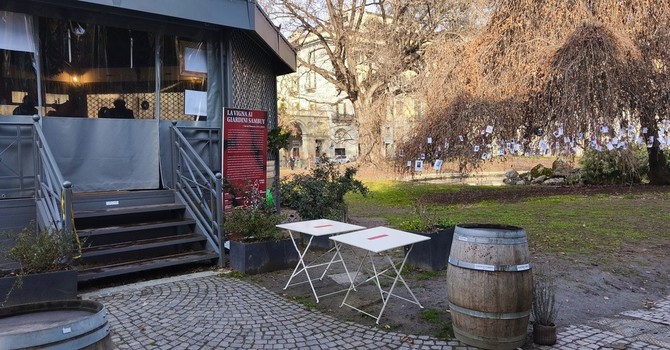 Il gazebo al centro del giardino Sambuy