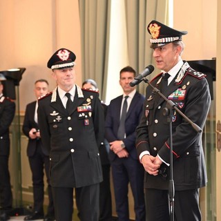 Un momento della visita del generale Salvatore Luongo