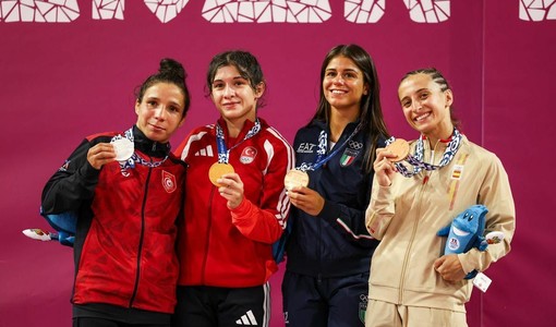 In foto Giulia Ghiglione con il suo allenatore Pierangelo Toniolo