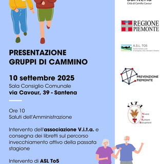 Santena presenta i “Gruppi di Cammino”: salute, socialità e prevenzione a passo lento