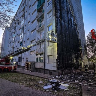 Incendio in via Artom